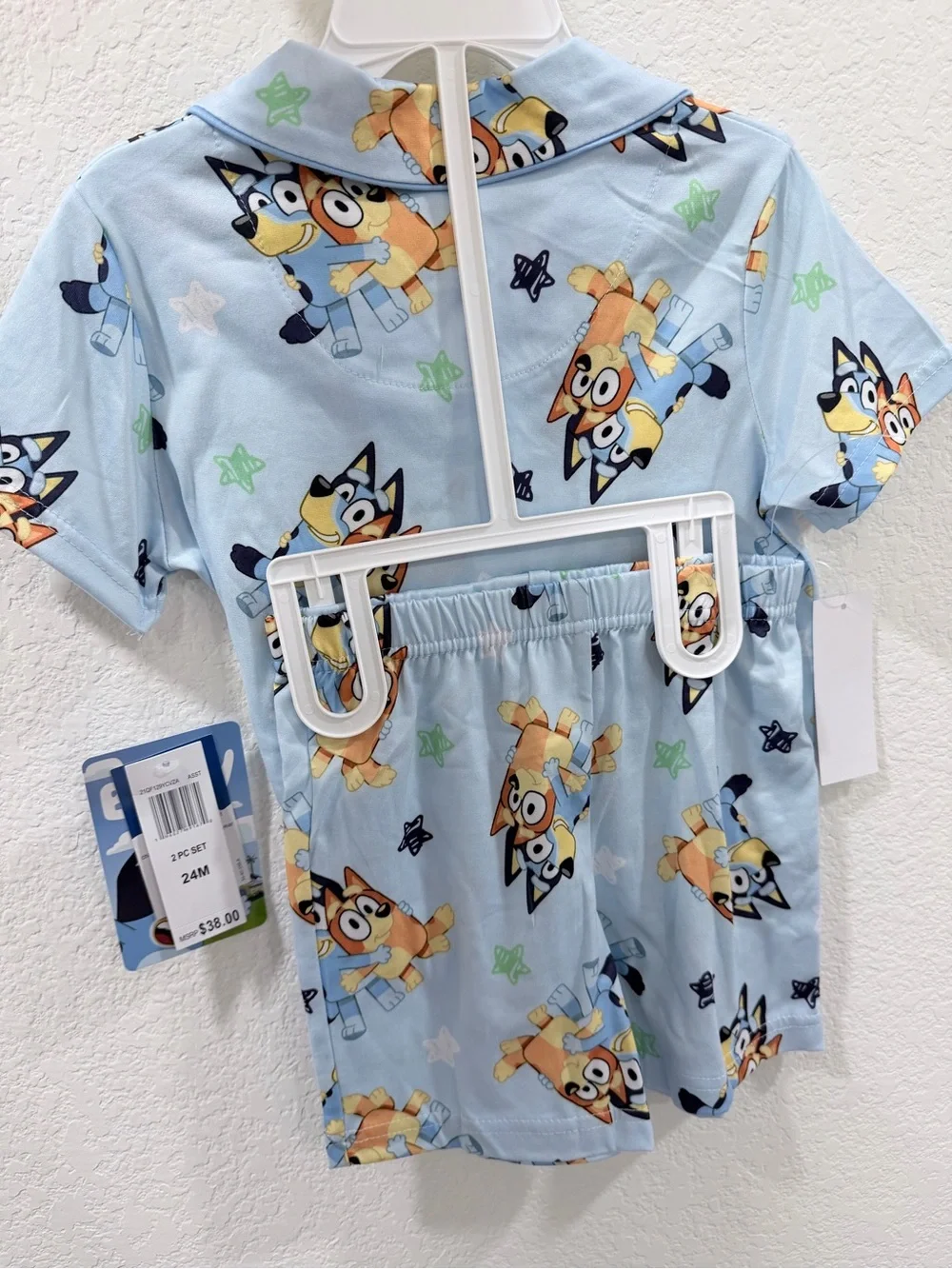 Bluey Light Blue Short Pajama Set for Kids by Bluey